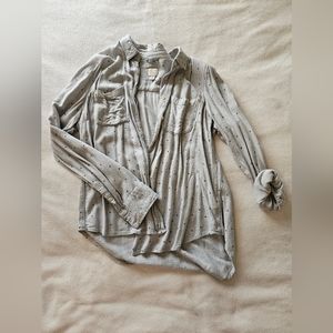 A New Day(target), Grey button up shirt with black stars, size med